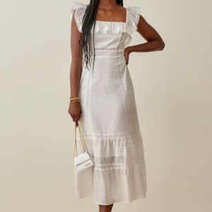 NWT Reformation Tide White Organic Cotton Maxi Dress